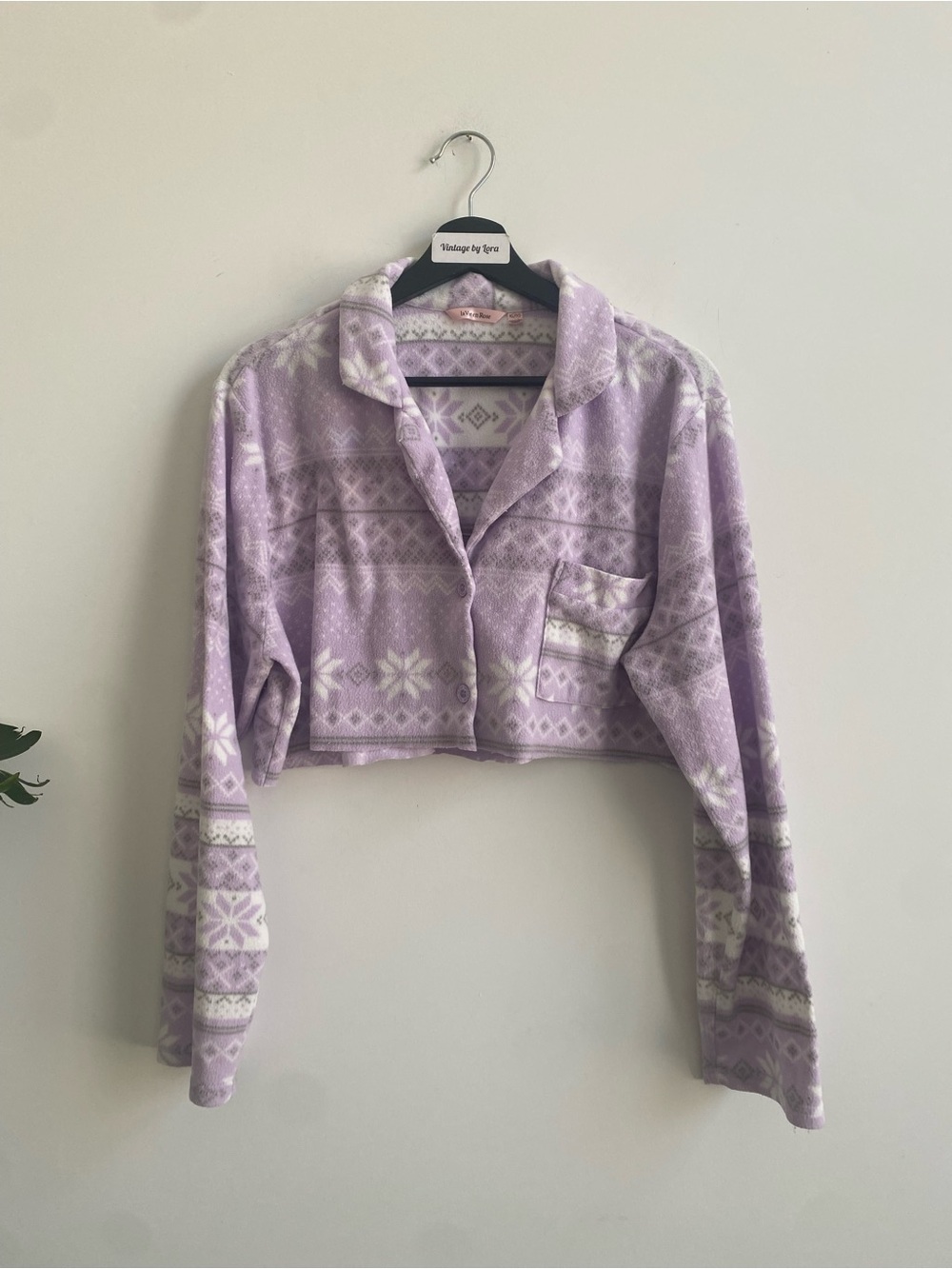 la Vie en Rose Lavender Fleece crop Top